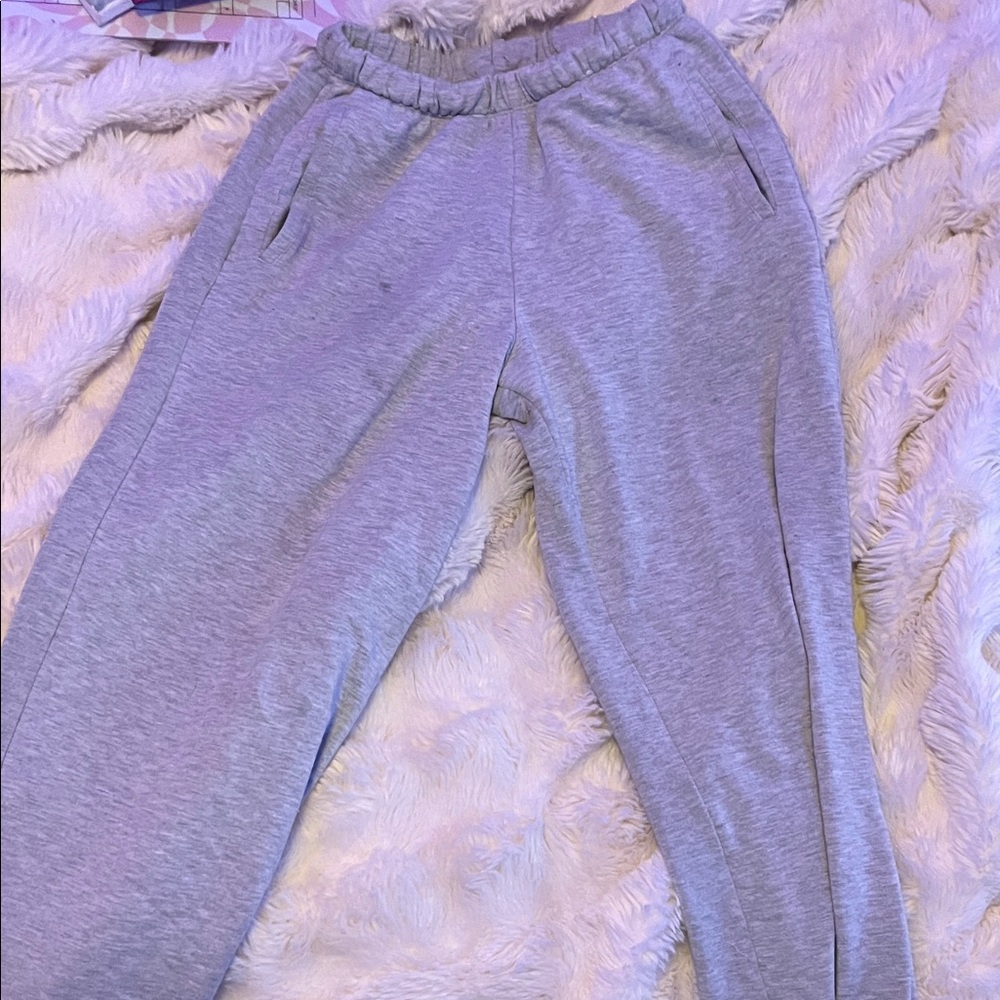 Kids Grey Cozy Elastic-Waist Sweatpants